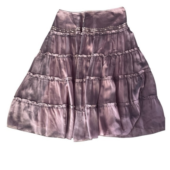 New York & Company Dresses & Skirts - New York & CO. Purple Tiered A-Line Midi Skirt Size 10 Back Zipper.